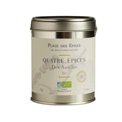 4 épices Bio des Antilles 50g