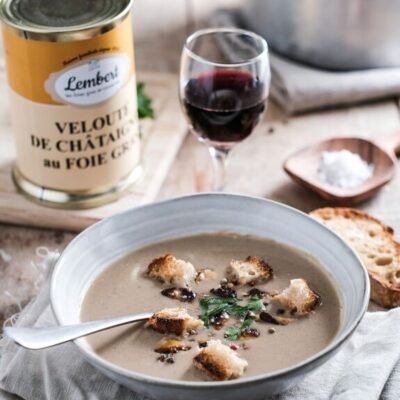 Velouté châtaignes et foie gras