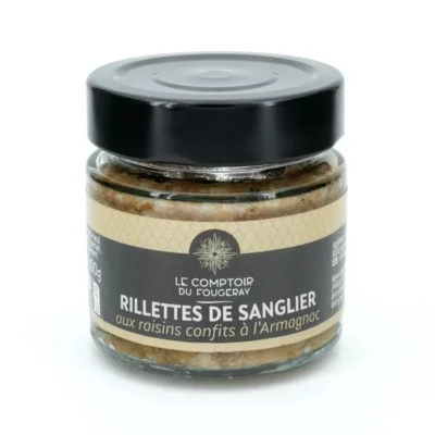 Rillettes de sanglier aux raisins confits à l&rsquo;Armagnac